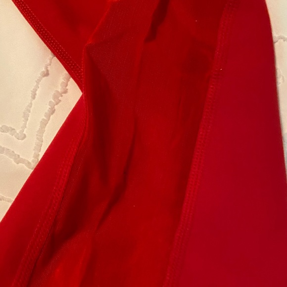 ✨NWT✨ PureLux Fabletics Red Exercise Pants with sheer detail - Picture 3 of 6